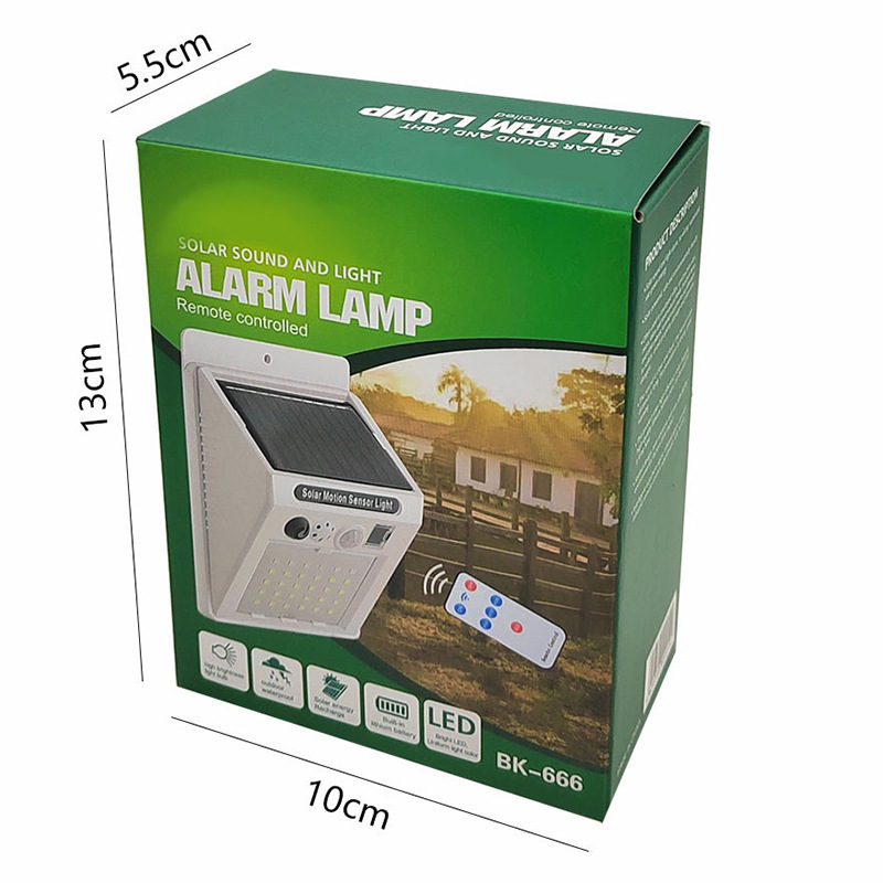 Solar-powered remote control alarm light, remote control type human body sensor light anti-theft alarm, supports one-piece consignment pic 7