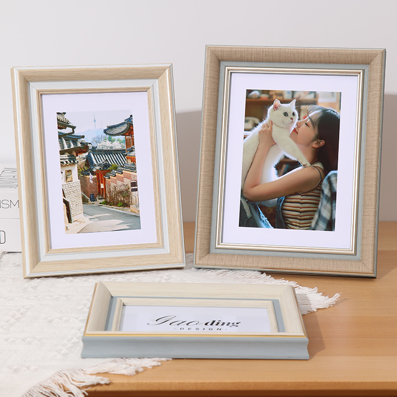 Hollow three-dimensional photo frame, 6-inch photo frame wholesale, wooden picture frame, DIY, dried flower photo frame, A4 wall-mounted photo frame display table pic 2
