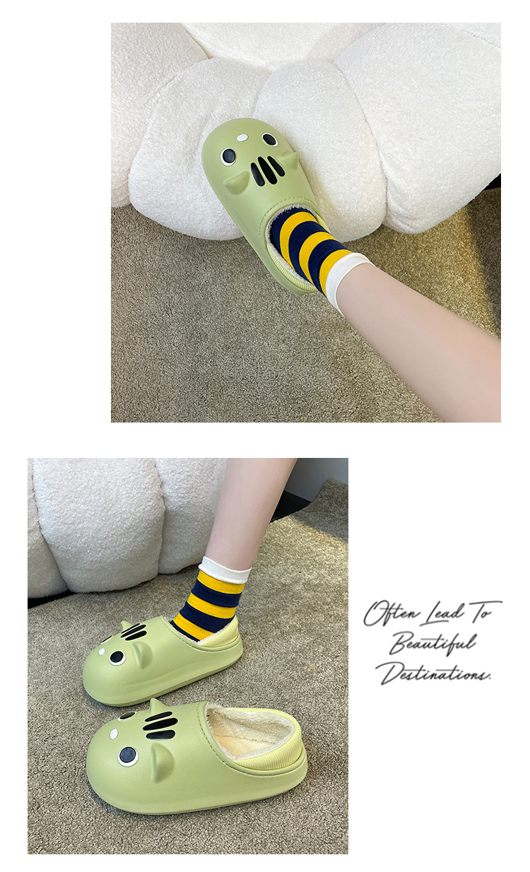 防水棉拖鞋女冬季家居室内防滑毛拖加绒拖鞋包跟厚底棉鞋男士批发详情12