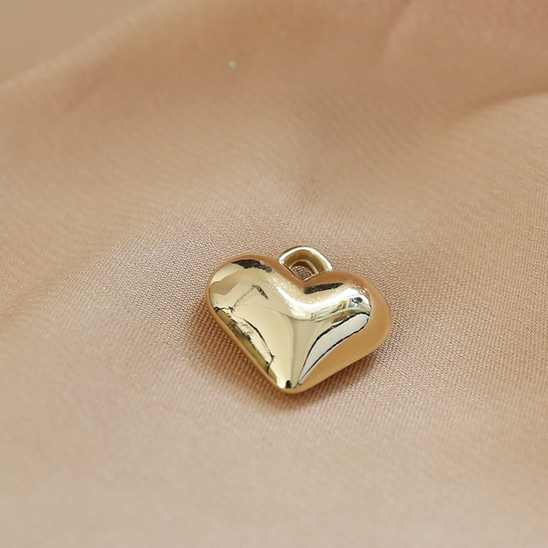 Simple style multi-specification three-dimensional smooth surface heart heart round ball pendant jewelry necklace earrings diy accessory materials pic 32