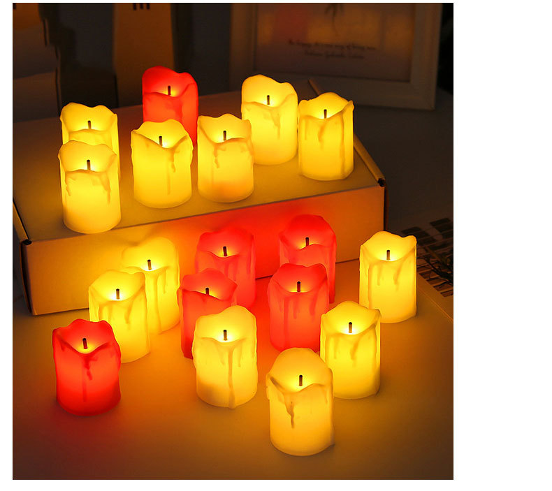 Cross-border exclusive black core tearful led electronic candle lamp for bedroom creative birthday, wedding, Halloween party decoration pic 9