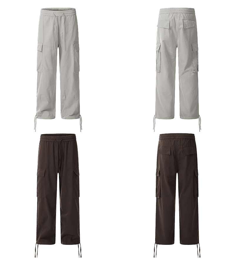 OREETA丨vintage直筒工装裤女可调节日系工装裤潮牌阔腿工装裤男详情34