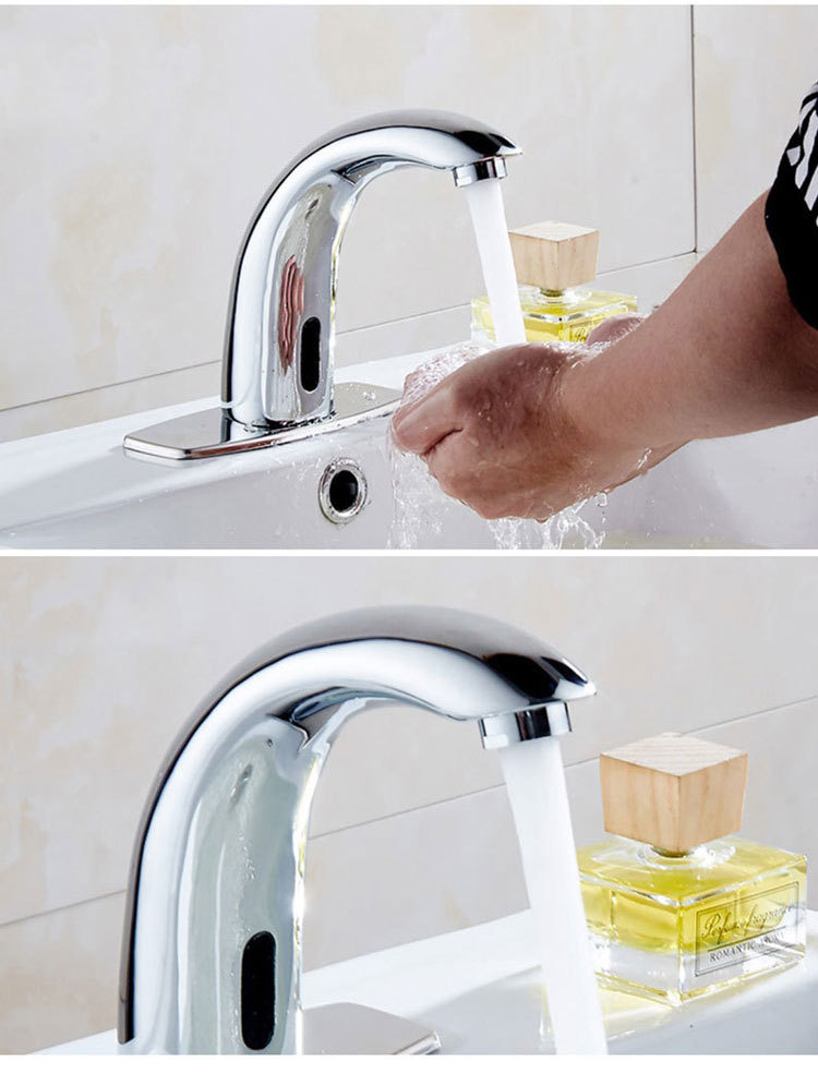 Intelligent fully automatic sensor faucet, single cold and hot infrared hand wash, household bathroom washbasin faucet, all copper pic 36