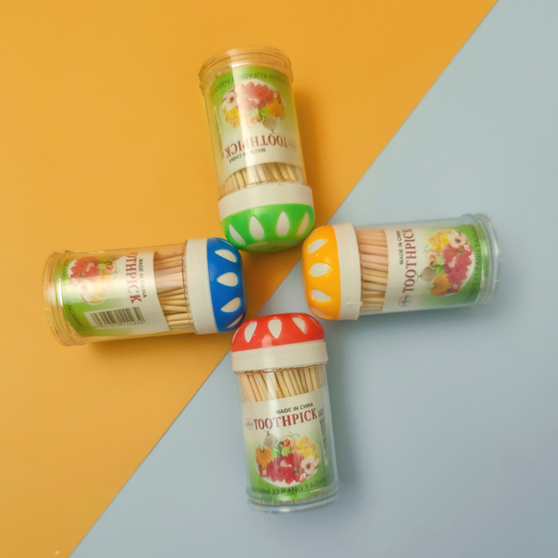 12瓶装一次性双头牙签雪花牙签筒 竹制牙签 地摊货源一元二元批发详情19