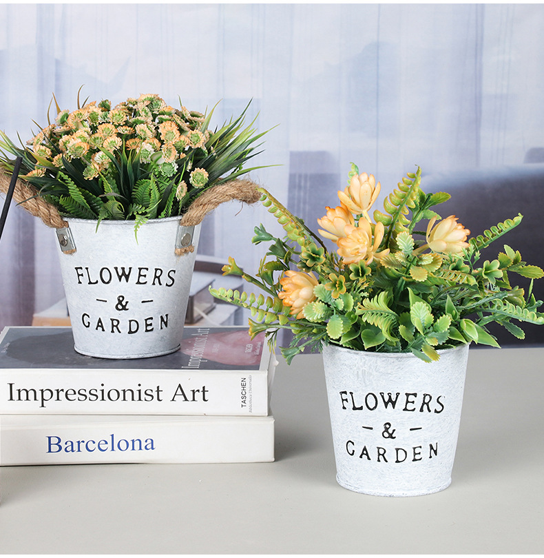 Cross-border best-selling 3-piece set of cylindrical pulp potted plants for home decoration, artificial green plant desktop and artificial bonsai set pic 45