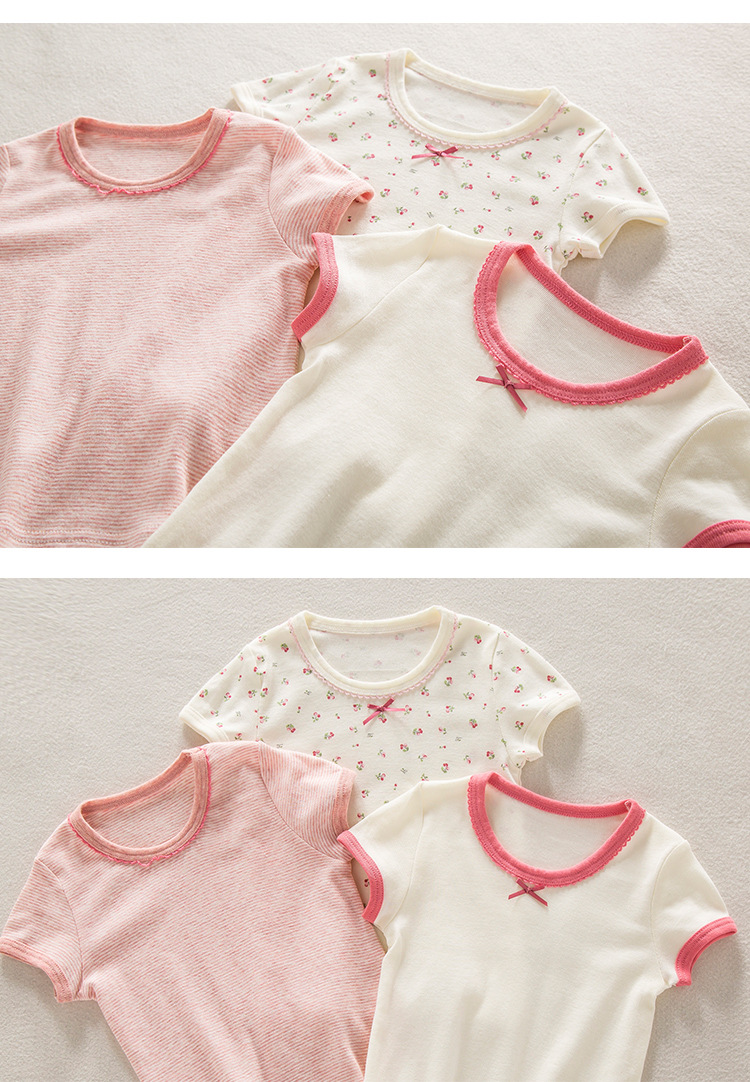 夏季女童T恤儿童短袖打底衫女宝宝上衣婴儿半袖t纯棉圆领吸汗详情5