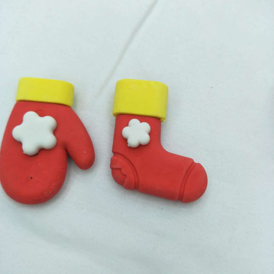 厂家定做小咕咚拉链袋装 圣诞小人帽子靴子造型套装学生奖品批发详情5