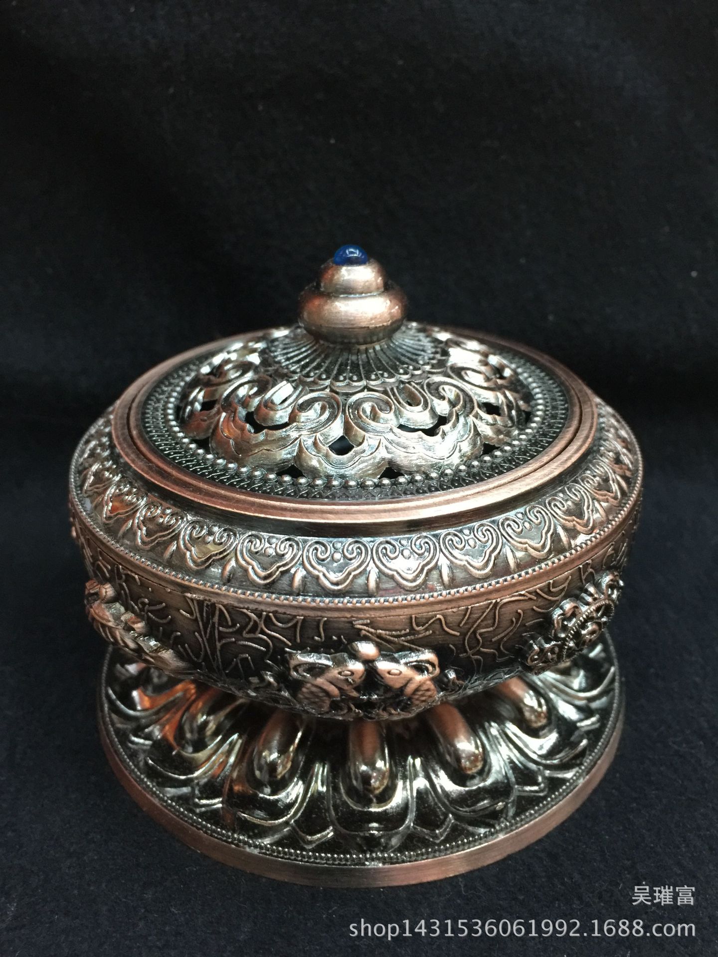 Wholesale of Nepalese copper-plated alloy sandalwood incense burner and eight-treasure incense burner products pic 1