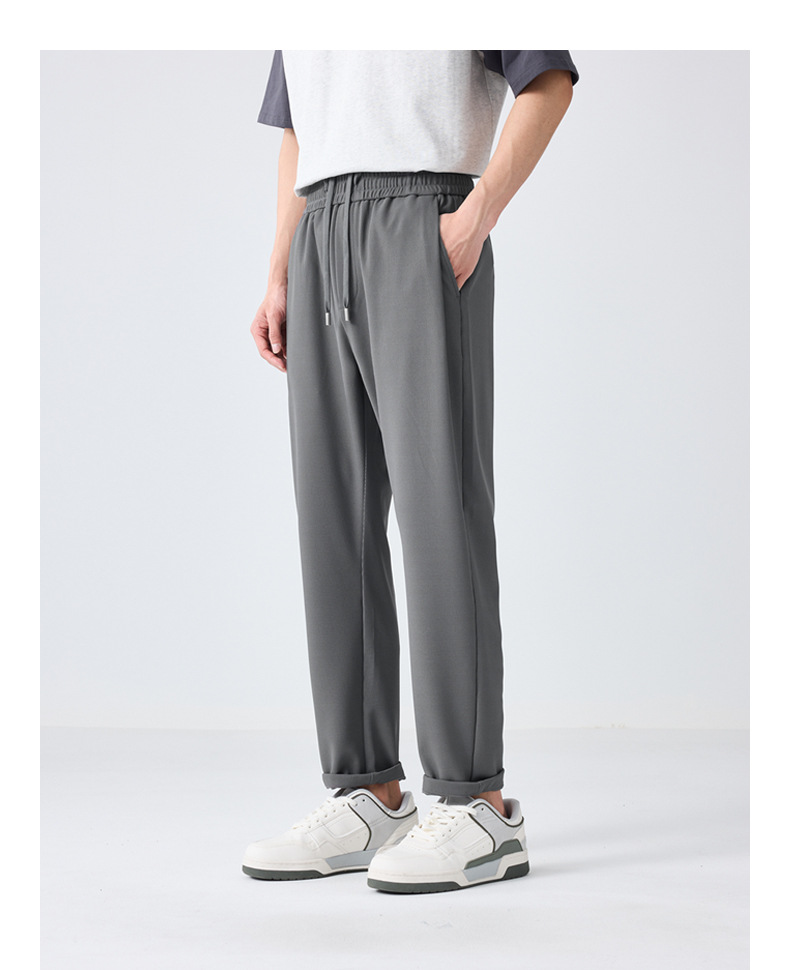 墨麦客华夫格肌理休闲裤男2023夏季新款松紧腰凉感男士裤子90656详情16