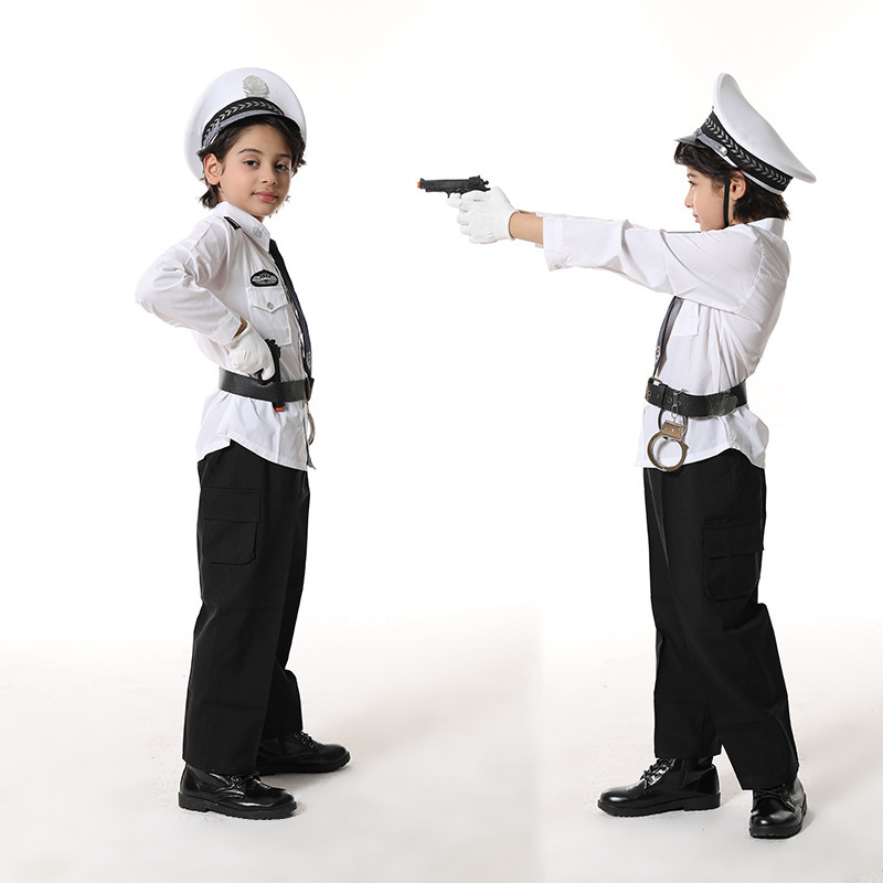 万圣节儿童节服装消防员警察小木工飞行员医生律师儿童角色扮演服详情7