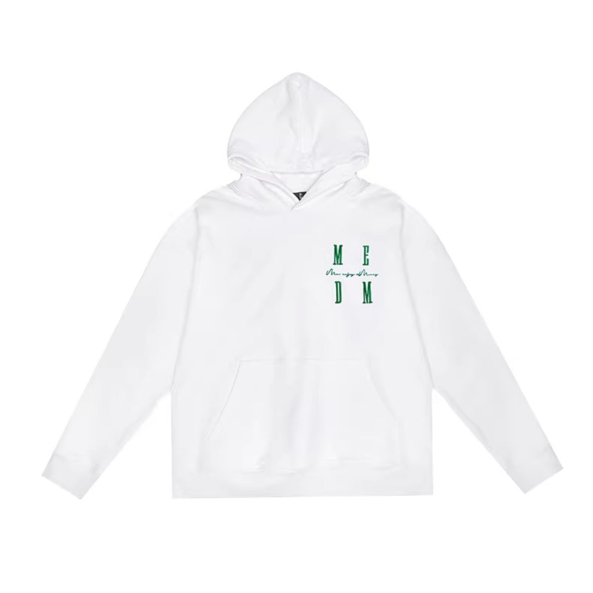 MEDM streetwear brand autumn embroidered logo hoodies and sweatshirts for men and women, American street couple style loose Chinese trend tops pic 3