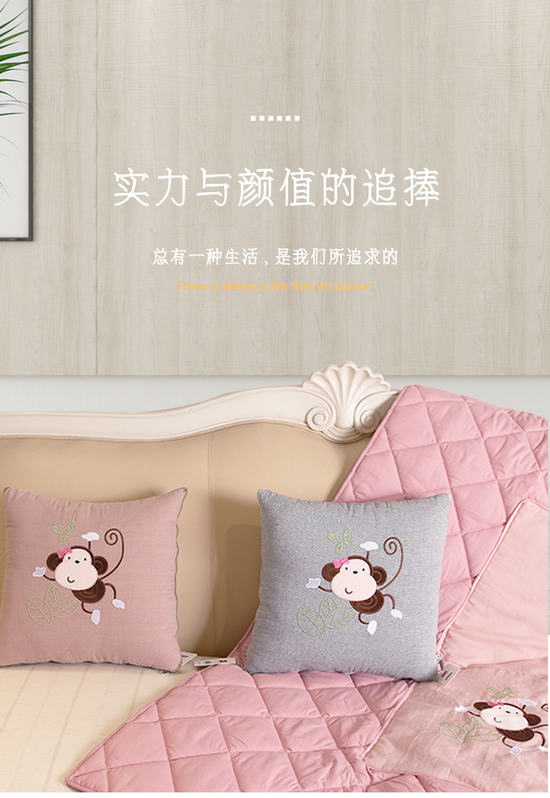 Wholesale of cartoon quilted throw pillows, Kanglewu air-conditioned throw pillows and quilts, two-in-one car throw blankets pic 10