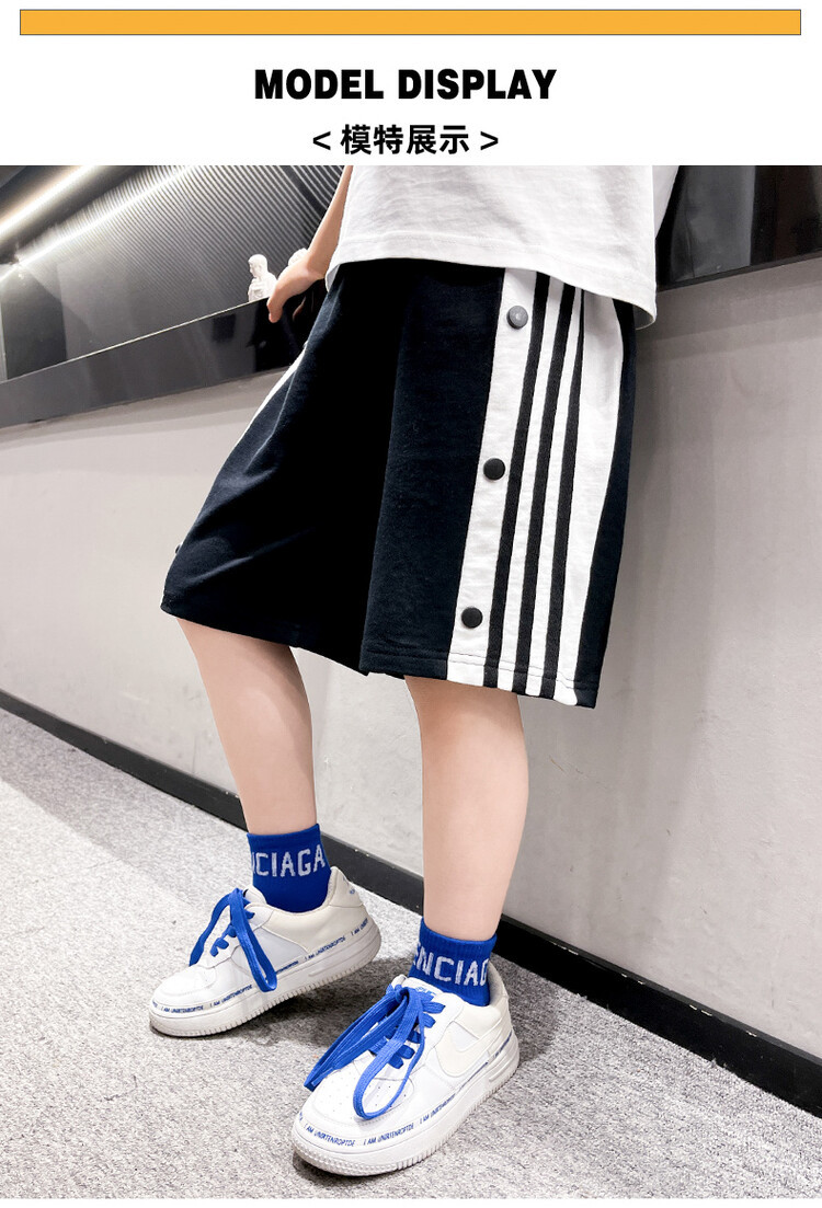 The 2022 new summer loose and stylish cotton capri shorts for boys are a trend of casual summer pants for middle-aged children pic 95