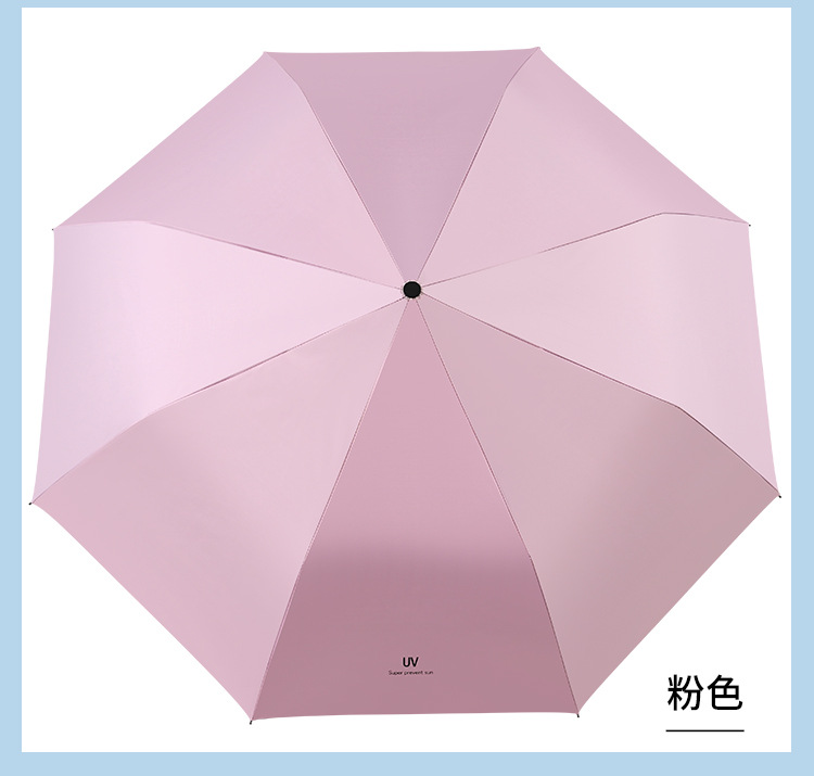 uv雨伞批发三折防晒遮阳伞晴雨两用折叠太阳伞手动可爱伞防紫外线详情27