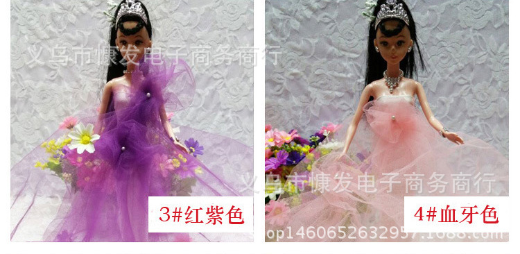 Medium-hard polyester American mesh fabric wedding dress, puffy skirt fabric, doll princess dress pic 4