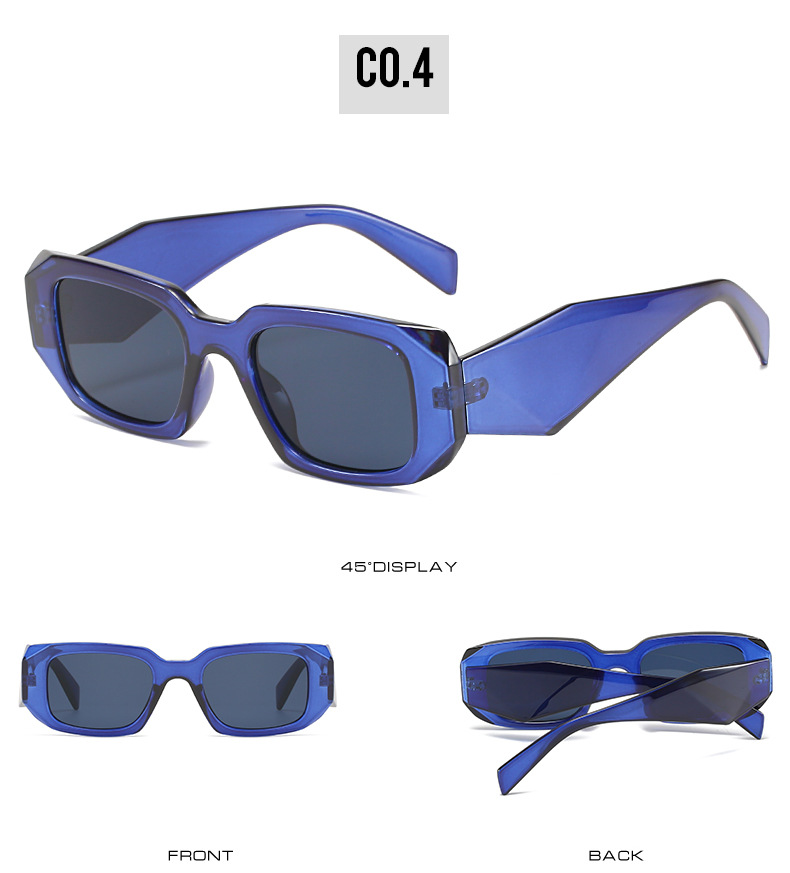 2021 new square-framed sunglasses, European and American personalized plastic-trimmed square glasses, personalized wide-leg sunglasses for women pic 10