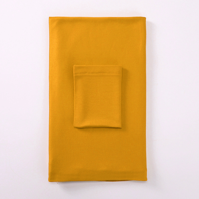 26色纯色人棉小帽加人棉长巾套装 丝光棉头巾一体套搭配详情16