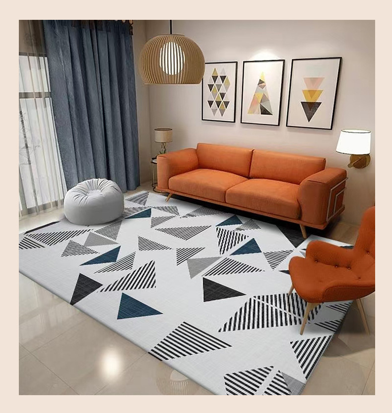 北欧风地毯地垫床边地毯入户门垫脚垫满铺客厅地毯 家用地毯地垫详情10