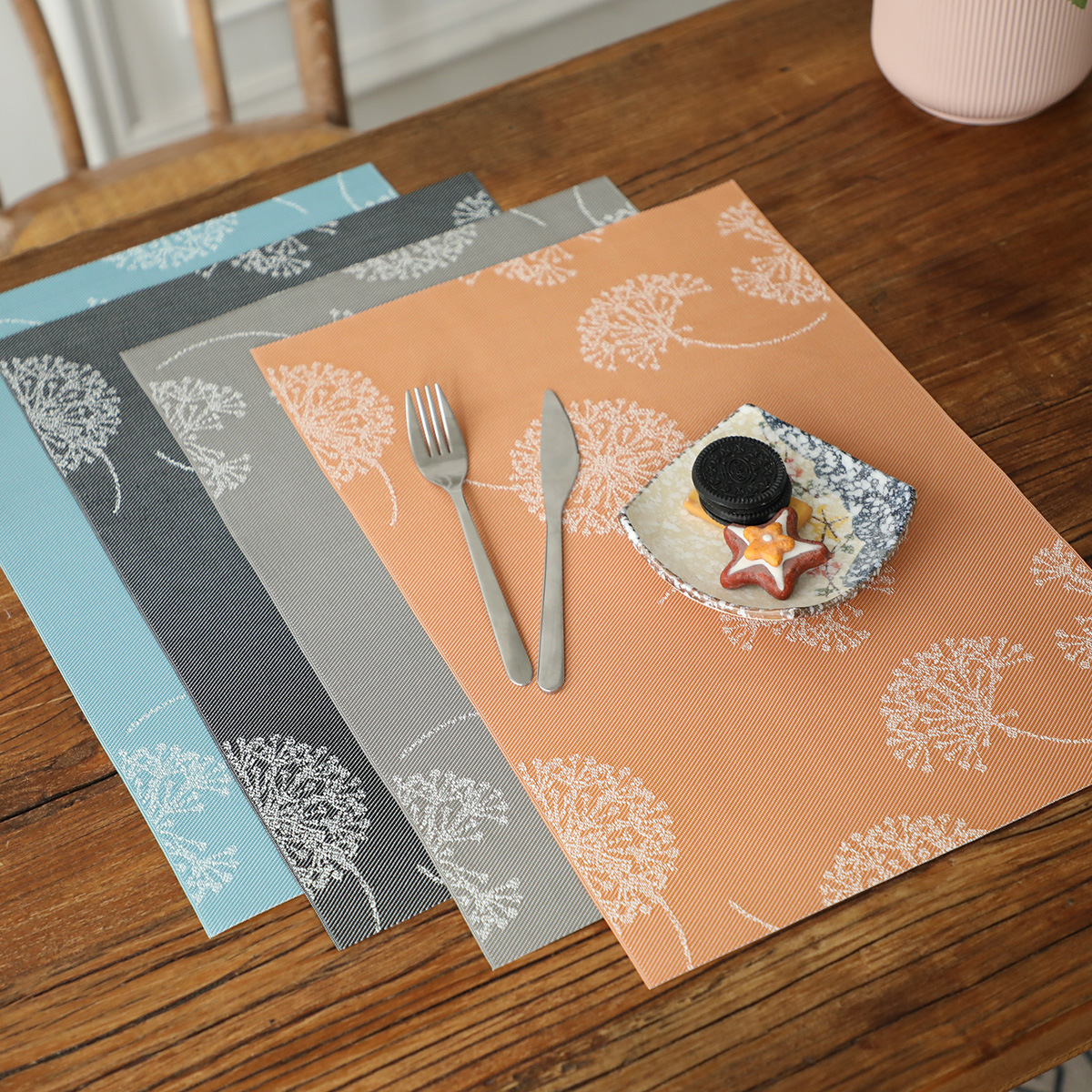 European-style placemats, heat-insulating placemats, Western-style placemats, heat-resistant and waterproof table MATS, Japanese-style PVC coasters, bowl MATS, plate MATS, tablecloths pic 2