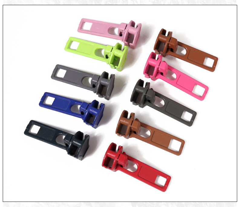 Wholesale of No. 5 automatic zipper pulls, colored metal zipper pulls, clothing, bags, shoes and boots accessories, zipper pulls pic 6
