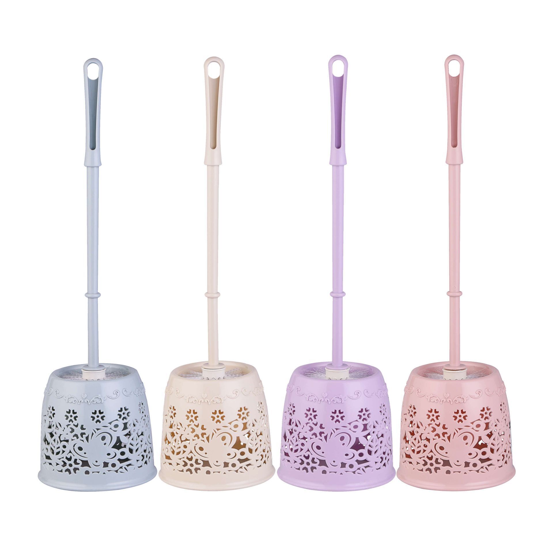 清洁刷日式素色义乌热卖爆款镂空蝴蝶花马桶刷套装详情2