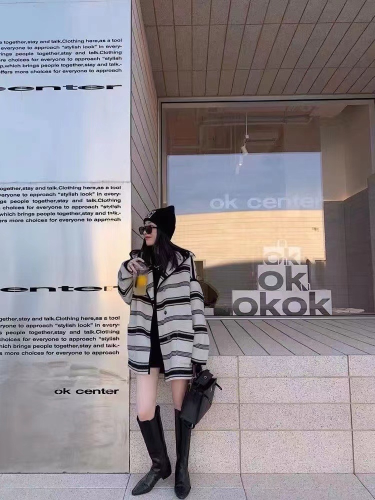 Double-sided cashmere and woolen cape coat for autumn and winter, Hepburn style, short coat, mid-length, 2021 new style for women pic 6