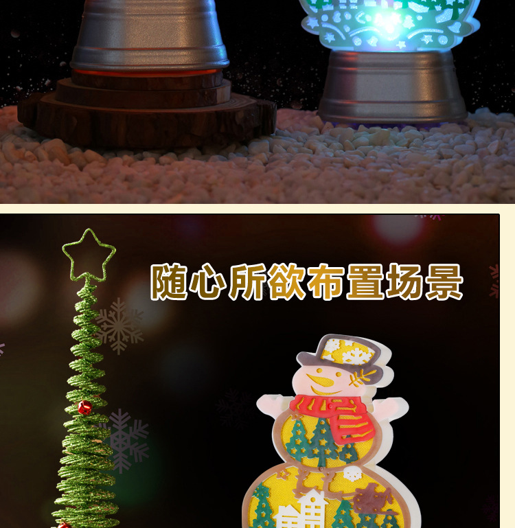 Cross-border navidad LED resplandor navidad muñeco de nieve decoraciones de luz de navidad árbol de navidad pop estilo colgante pic 2