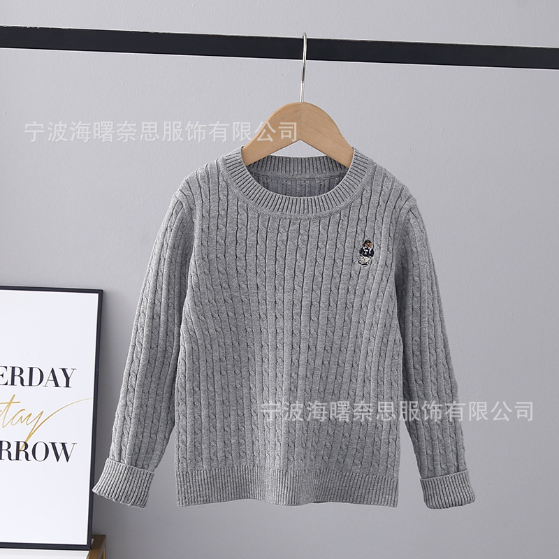In stock: 2022 autumn and winter new Korean version for boys and girls, British college style woolen sweaters, knitted knitted knitted pullover sweaters pic 6
