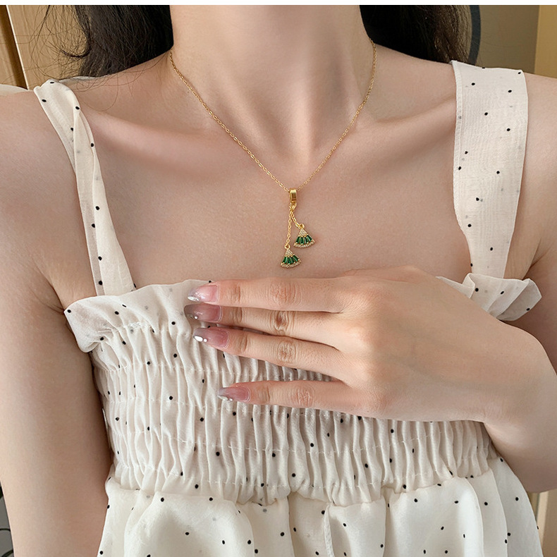 日韩简约流行ins风钛钢项链女小众精致网红锆石锁骨链高级感饰品详情32