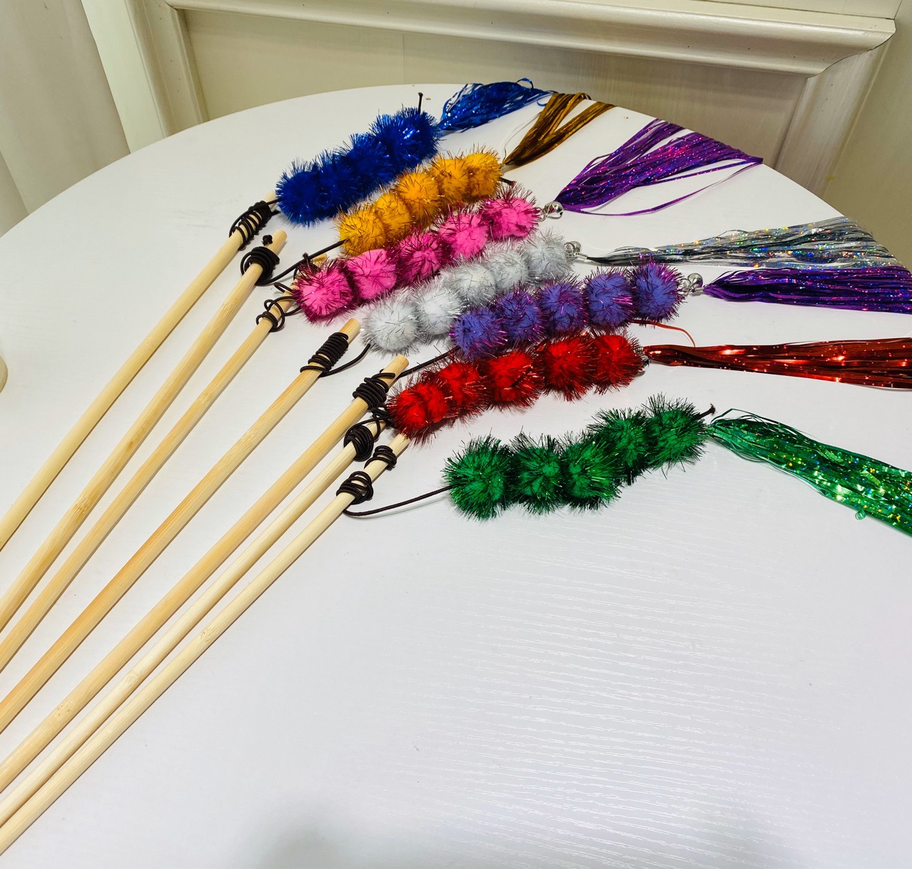 木杆逗猫杆 现货批发逗猫棒 金葱毛球玩具 宠物用品雨丝猫猫用品详情18