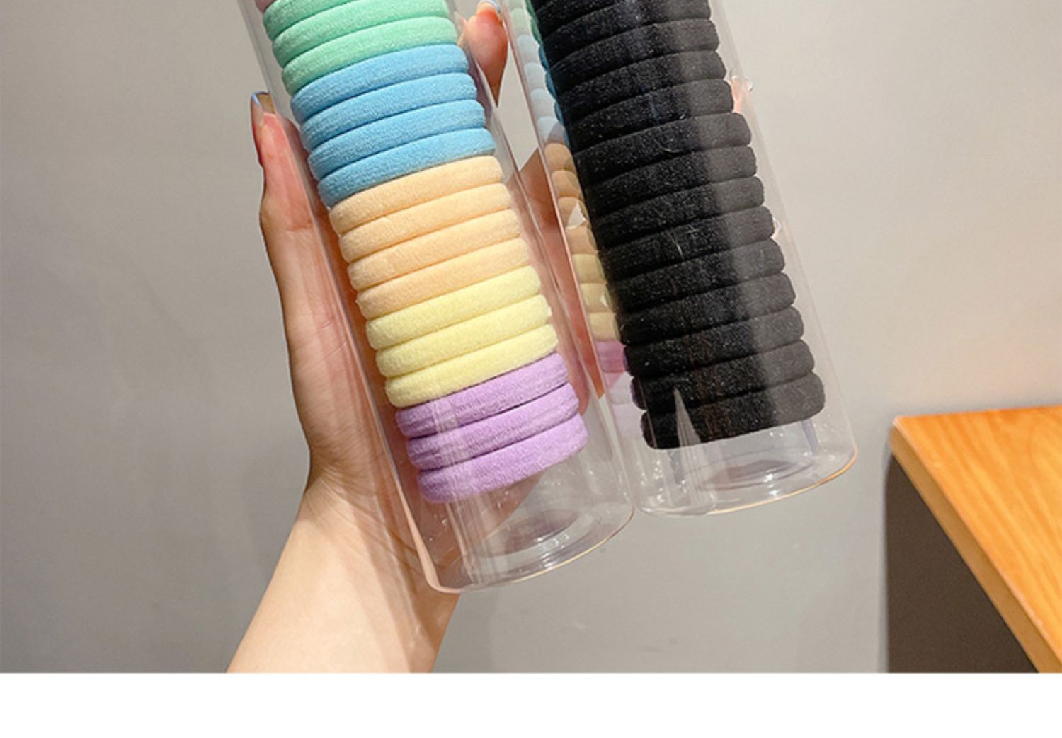 Simple and elegant black hair tie for women, high elasticity and durability, high ponytail headwear, hair tie and hair band wholesale pic 23