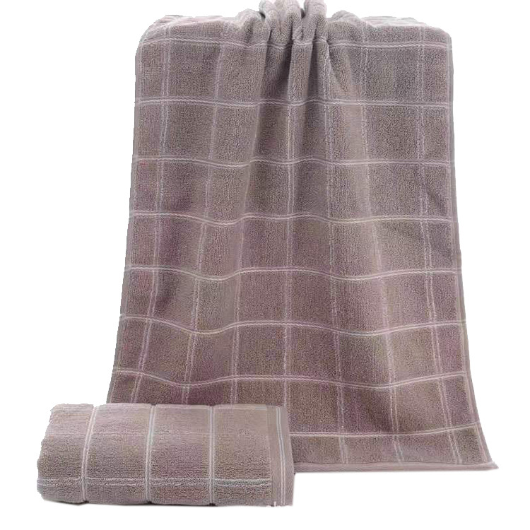 Cotton thickened plain checkered towels in stock for wholesale. Home absorbent face towels for men and women, couple face towels and washbasins, custom-woven pic 25
