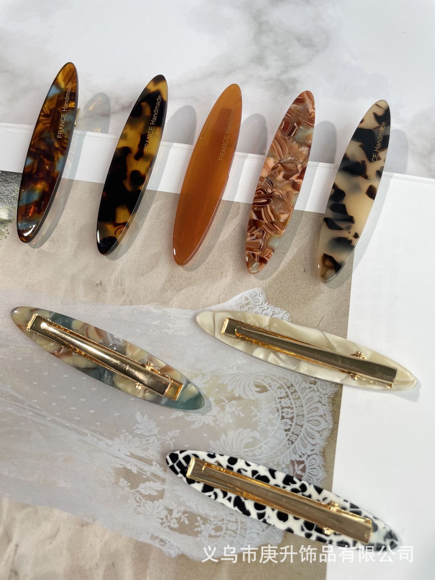 Korean atmosphere acetate crushed hair clips, side clips, simple straight clips, duckbill clips, summer high-end style bangs clips for women pic 17