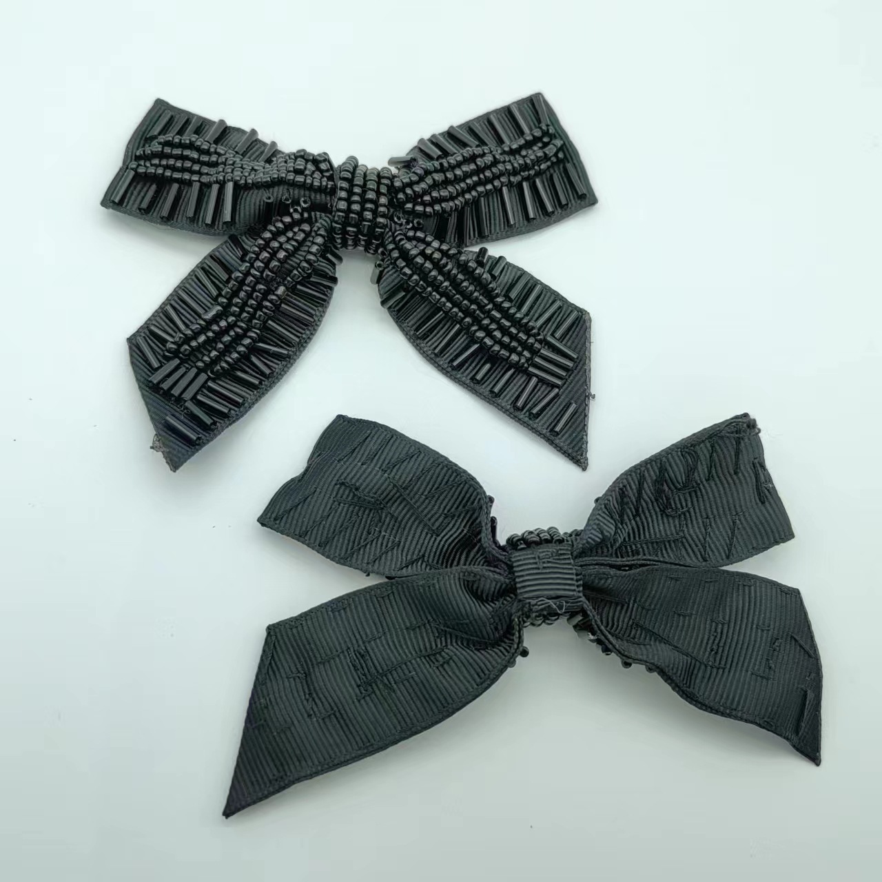 跨境外贸蝴蝶结手工串珠鞋扣帽子服饰服装辅料配件手缝鞋花配饰详情3