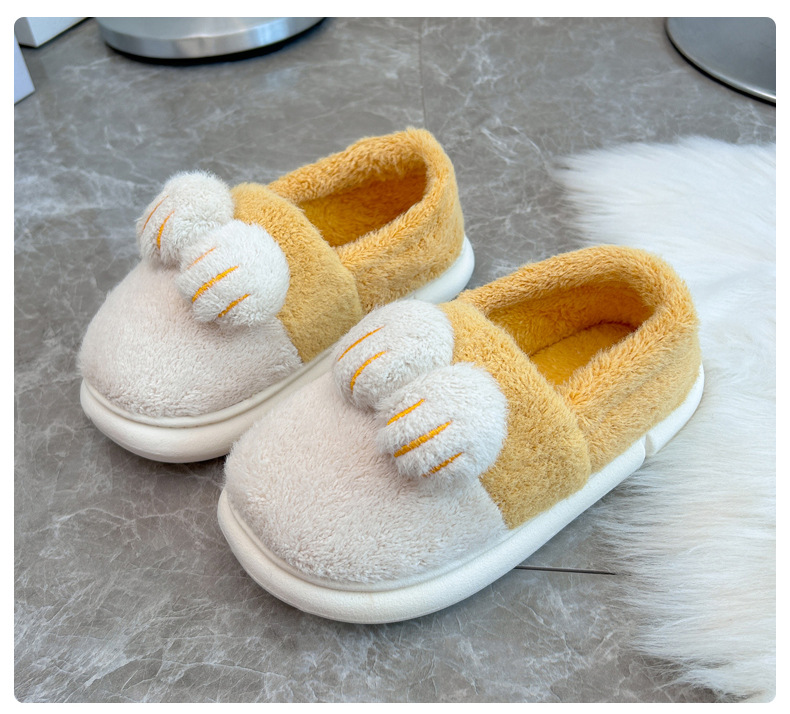 新款拖鞋儿童棉鞋冬季软底防滑家居宝宝男童女童保暖毛绒鞋子详情21