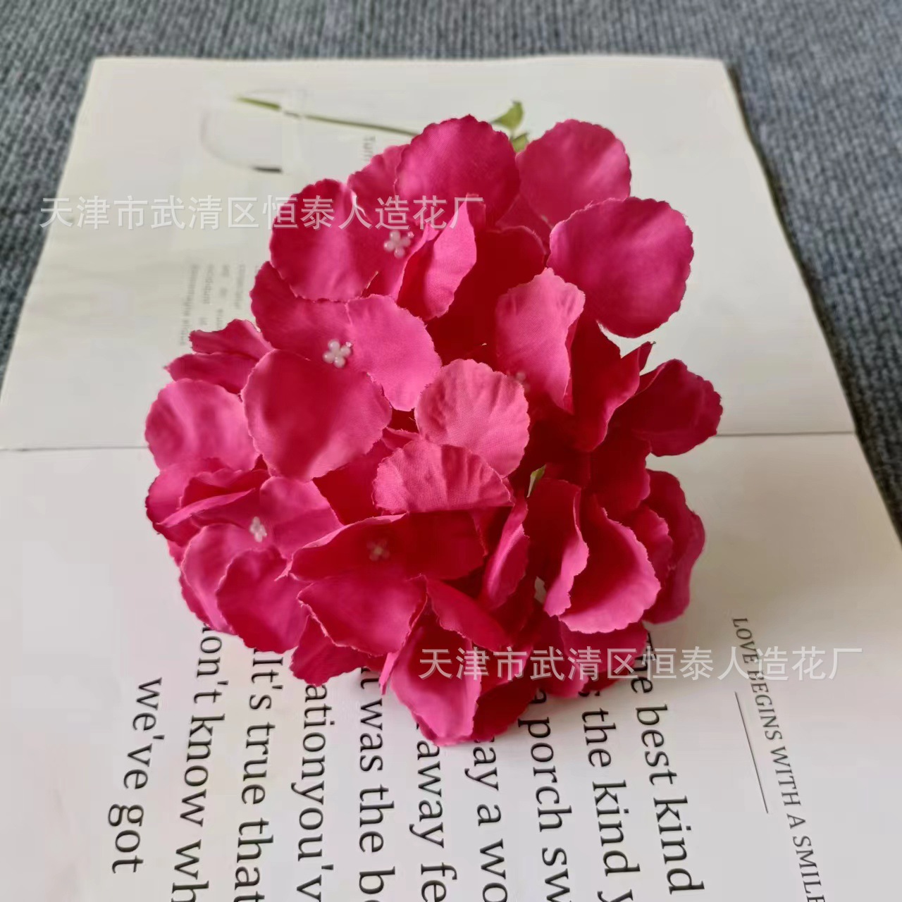 仿真绣球花头27片 婚庆花墙路引装饰花婚礼布置绢花摄影道具假花详情10