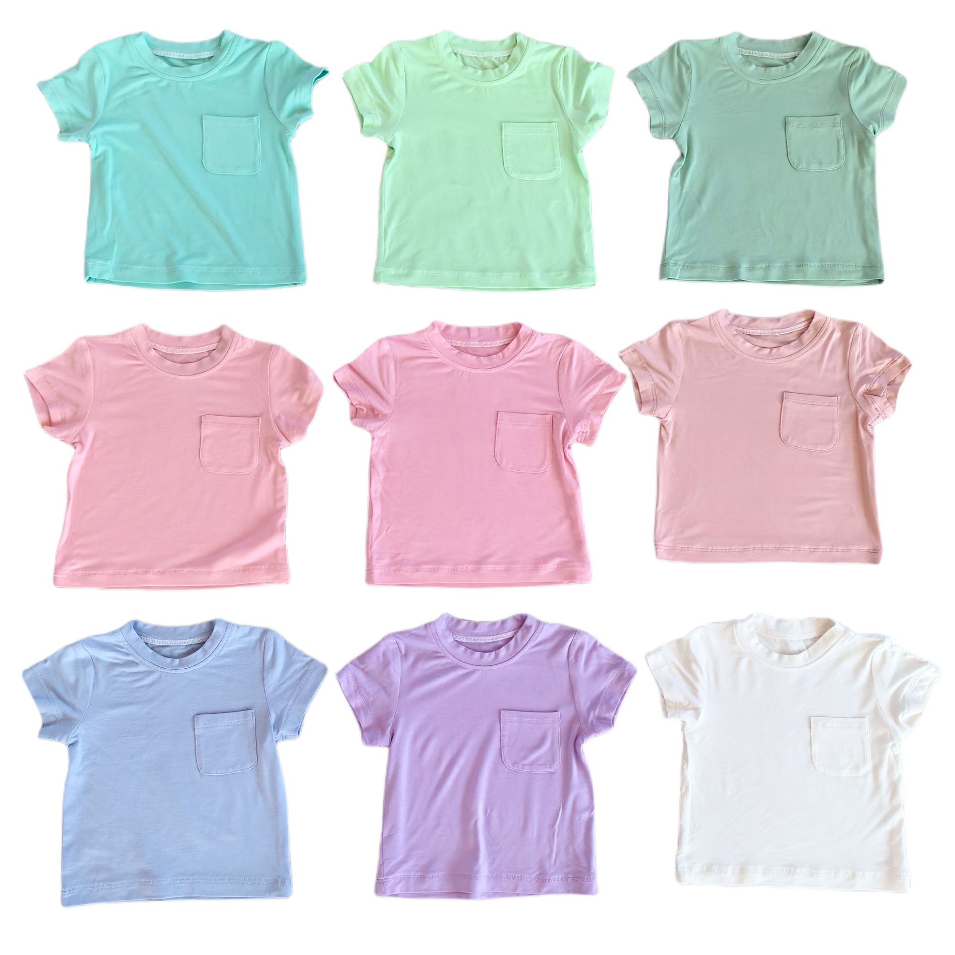 2024春夏婴儿竹纤维短袖T恤宝宝轻薄透气半袖上衣小童A类短袖夏装详情3