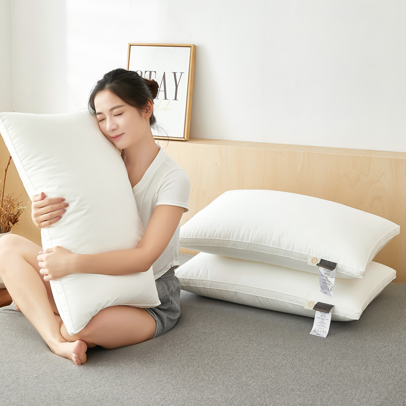 All-cotton five-star hotel pillow, homestay and hotel pillow core, neck protection pillow core, fiber pillow core, household manufacturer wholesale pic 3