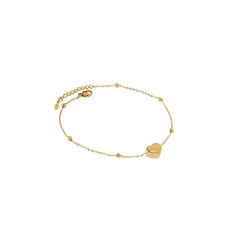 韩版钛钢字母铃铛铜钱镶钻脚链女18k玫瑰金时尚简约学生个性脚饰详情17