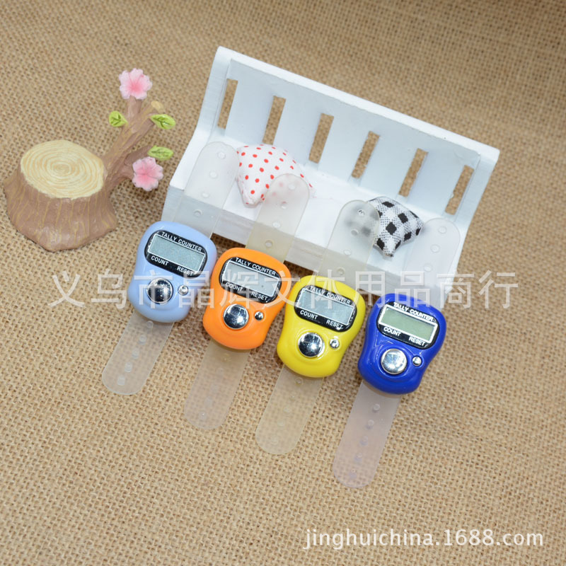 Factory direct sales of mixed-color mini finger electronic counter ring counter 1011 pic 1