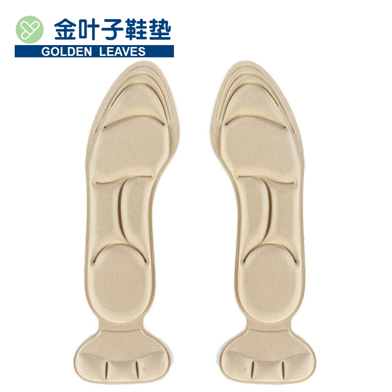Factory wholesale, customizable 4D and 5D one-piece sponge massage high heel pads, front and back fit integrated insoles for women pic 4
