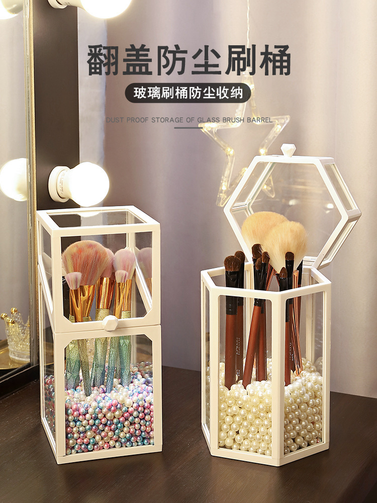 面膜收纳盒亚克力透明抽屉式口红护肤品桌面整理盒化妆品置物架详情29