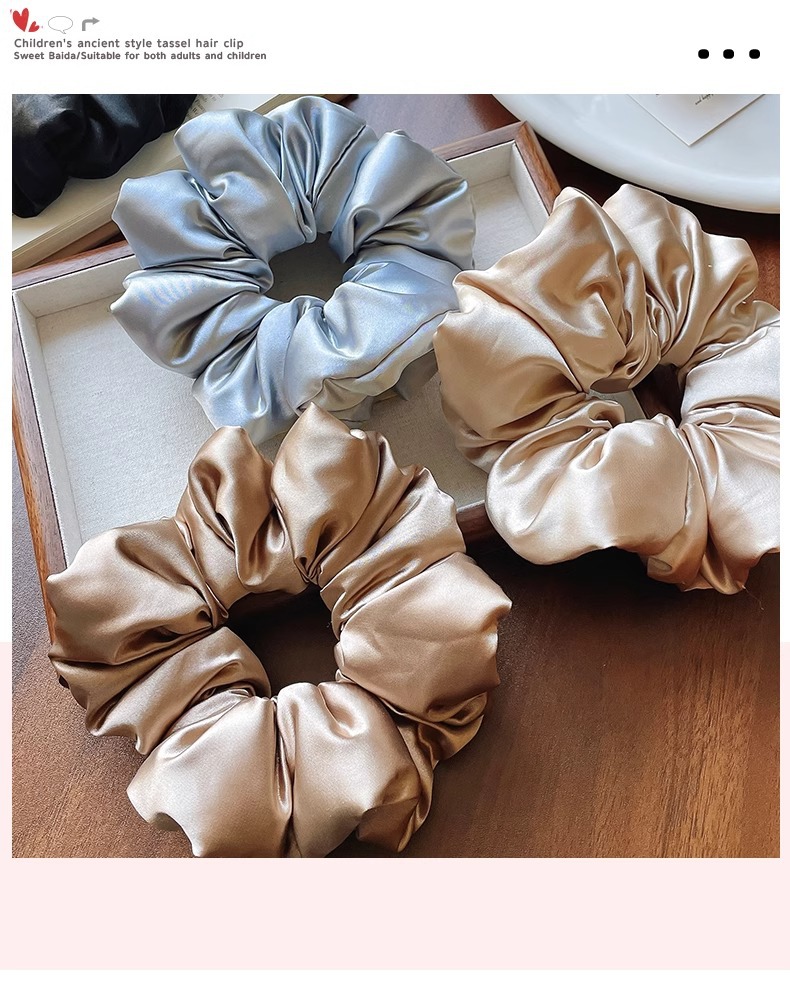 The 2025 new high-end retro sleep headband, hair tie, rubber band, pillow, hair tie and hair accessory for women with large intestine hair band pic 21