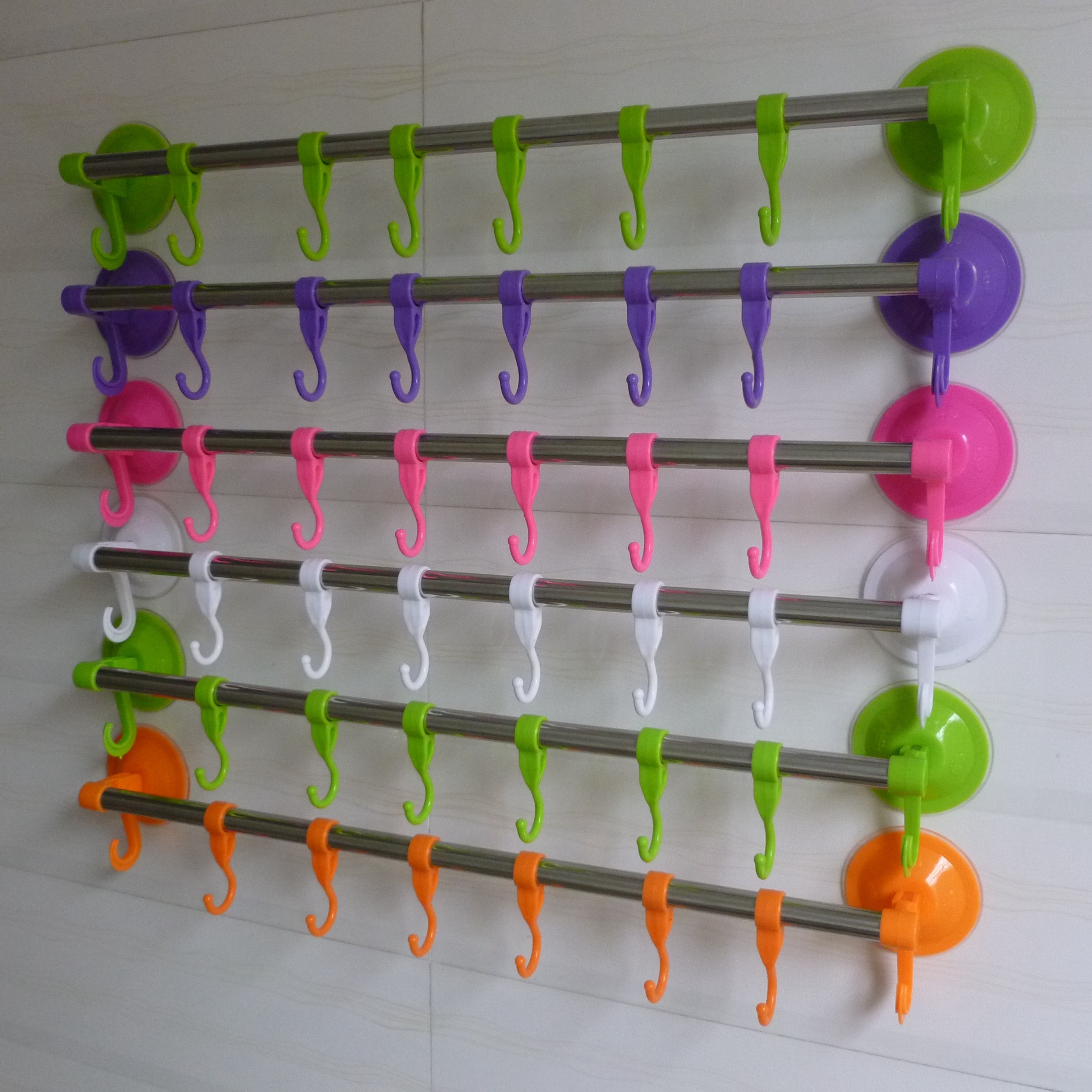 Suction cup towel rack manufacturer, powerful vacuum suction cup single-pole towel rack, street stall supply, free advertisement recording pic 7