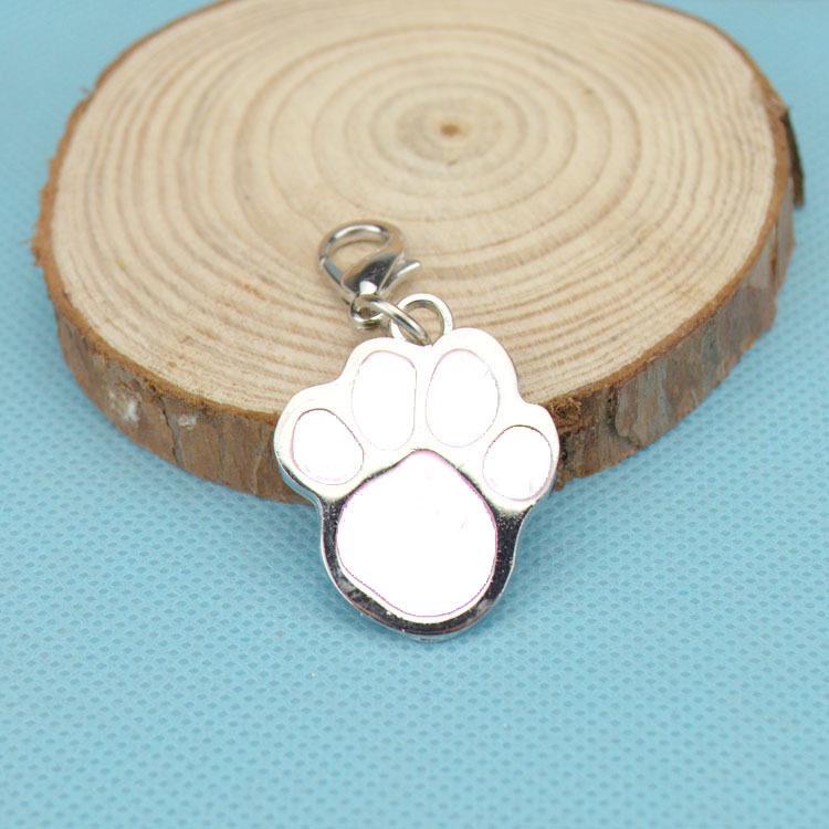 Cross-border best-selling pet dog brand 8-color footprint pet jewelry pendant, anti-loss engraved dog pendant, pet accessory pic 6