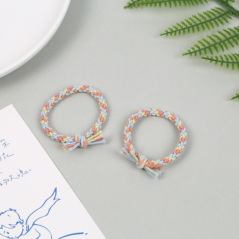 Korean hair tie for women, simple and fresh hair band, simple handcrafted braided leather band hair tie headwear, Korean version adult hair accessory pic 12