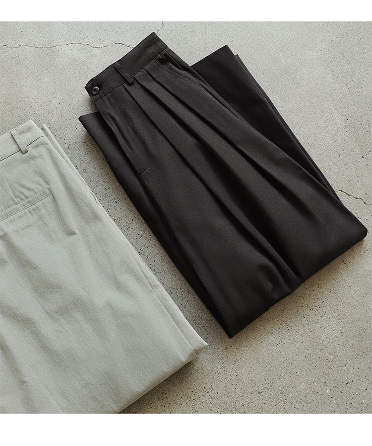 时简 自由随性 慵懒风竖条洗水休闲裤 显瘦百搭亲肤棉阔腿裤00037详情41