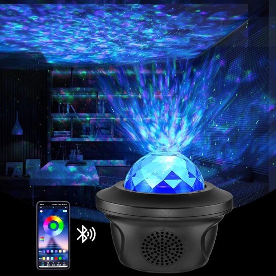 Starry sky light, projection light, water ripple light, laser light, ambient night light, charging Bluetooth speaker, bar KT pic 1