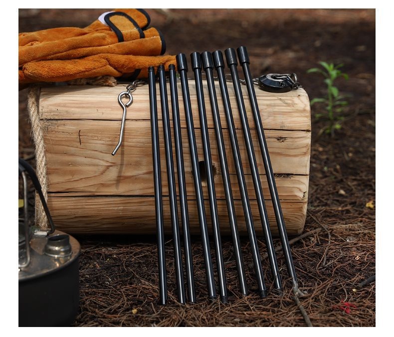 Outdoor camping pot, campfire tripod, portable pot stand, three-section campfire tripod, aluminum alloy stand pic 14