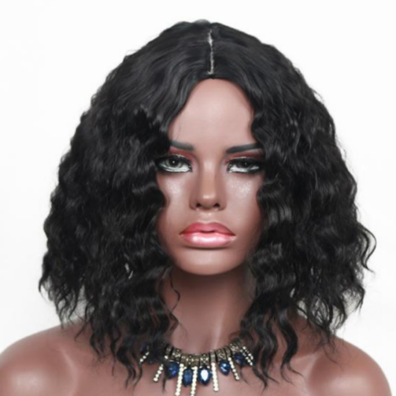 Amazon export African wigs, black small curly short hair wigs for European and American women, full head sets, wholesale of chemical fiber filaments pic 2